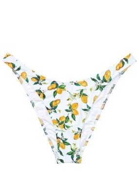 NWT Victoria’s Secret Swim Size L High-Leg Bikini Bottoms - Lemon Print